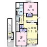 アリストヒル 2LDKの間取り