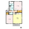 アローズＢ 2LDKの間取り