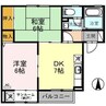ウエスト・パルクＡ 2DKの間取り