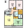 ロビュスト三栄Ⅱ 3LDKの間取り