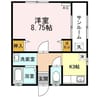 マツボックリ 1Kの間取り