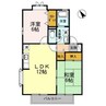 フォンティーヌ長坂台 2LDKの間取り