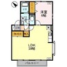 ロイヤルクレストⅡ 1LDKの間取り