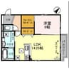 セントルイン１２番館 1LDKの間取り