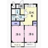 クリンゲル 2DKの間取り