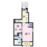 プラシード 1Kの間取り
