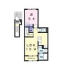 プラシード 1LDKの間取り