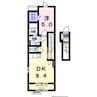 ジェノヴィア 1DKの間取り