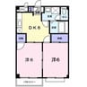 サンプリンス 2DKの間取り