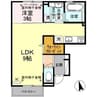 エスティーム 1LDKの間取り