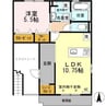 エルレＫＪ 1LDKの間取り
