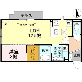 間取り図 Chatlion(ｼｬﾄﾘｵﾝ)