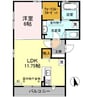 chouette(ｼｭｴｯﾄ) 1LDKの間取り