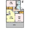 サンライズヒル　Ｂ 2LDKの間取り