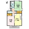 セジュール・エトワール 2DKの間取り