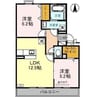 リビングタウン東金沢　A 2LDKの間取り