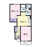 エスパシオⅣ 2DKの間取り