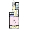オアシー 1Kの間取り