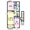 リバーサイドハウス 2LDKの間取り