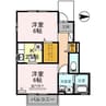 Ｐａｒｋ＆ＨｏｕｓｅⅡ（ﾊﾟｰｸｱﾝﾄﾞﾊｳｽﾂｳ） 2Kの間取り