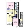 エアリーハウス・ジェルメ 2LDKの間取り