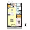 リビングタウン戸水 1LDKの間取り