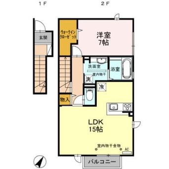 間取図 クリスタル桜　A棟