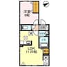 ウィルモア Ｉ 1LDKの間取り