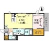 エスクラ.T 1LDKの間取り