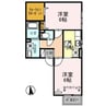 アン リヴィエール 2Kの間取り