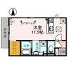 メリオル寺中 1Rの間取り