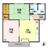 リジエール 2DKの間取り