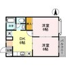 ドミール・エキニシ 2DKの間取り