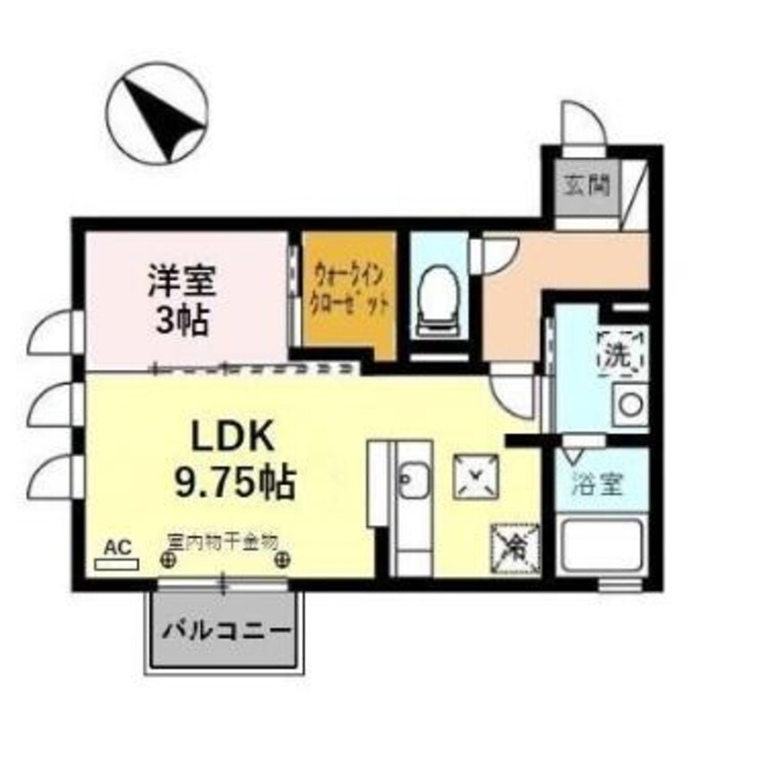間取図 Ｃｈｕｒａｔｔｅ（ﾁｭﾗｰﾄ）