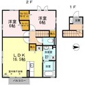 Casa･Ferio鳳（ｶｰｻﾌｪﾘｵ　ｵｵﾄﾘ）の間取図