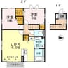 Casa･Ferio鳳（ｶｰｻﾌｪﾘｵ　ｵｵﾄﾘ） 2LDKの間取り