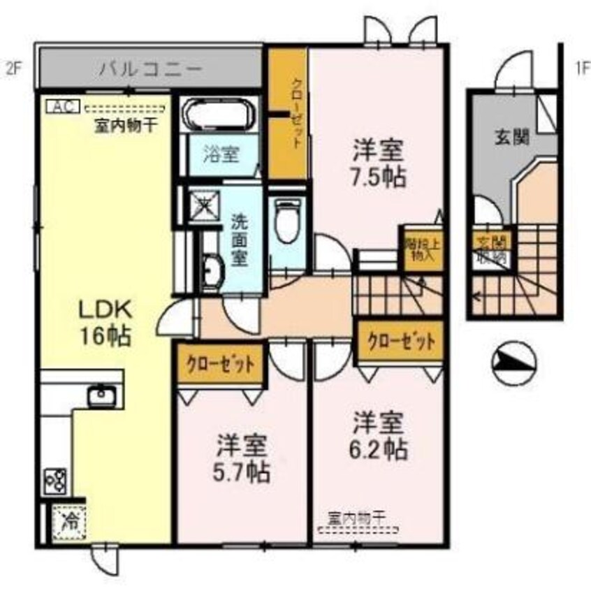 間取図 Arcobalene　A棟