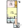 D-Residence茨木町 1LDKの間取り