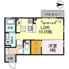 オルスフラーズ 1LDKの間取り