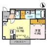 カルムST 1LDKの間取り