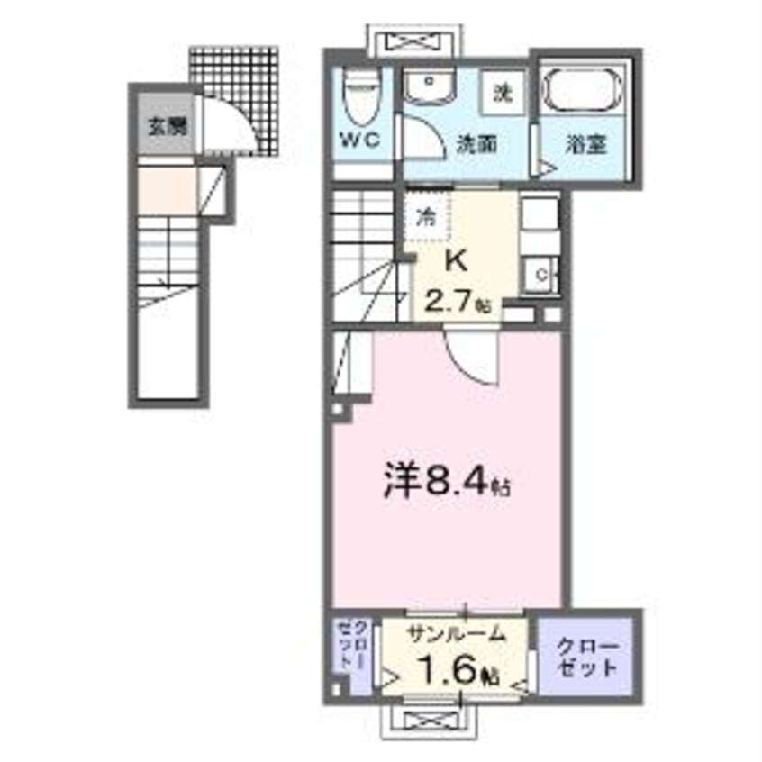 間取図 バル　リヴィエール