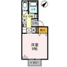 コムサデセジュールⅡ 1Kの間取り