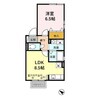 リヴィエール　Ａ 1LDKの間取り