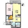 D-Residence諸江町Corazon 1LDKの間取り