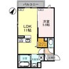 D-Residence諸江町Corazon 1LDKの間取り