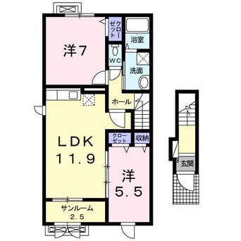 間取図 サウスＴ．Ｓ　Ⅰ