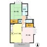 Ｐａｒｋ＆ＨｏｕｓｅⅠ（ﾊﾟｰｸｱﾝﾄﾞﾊｳｽﾜﾝ） 2DKの間取り
