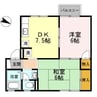 アメニティ21 2DKの間取り