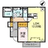 serena百坂　A棟 1LDKの間取り