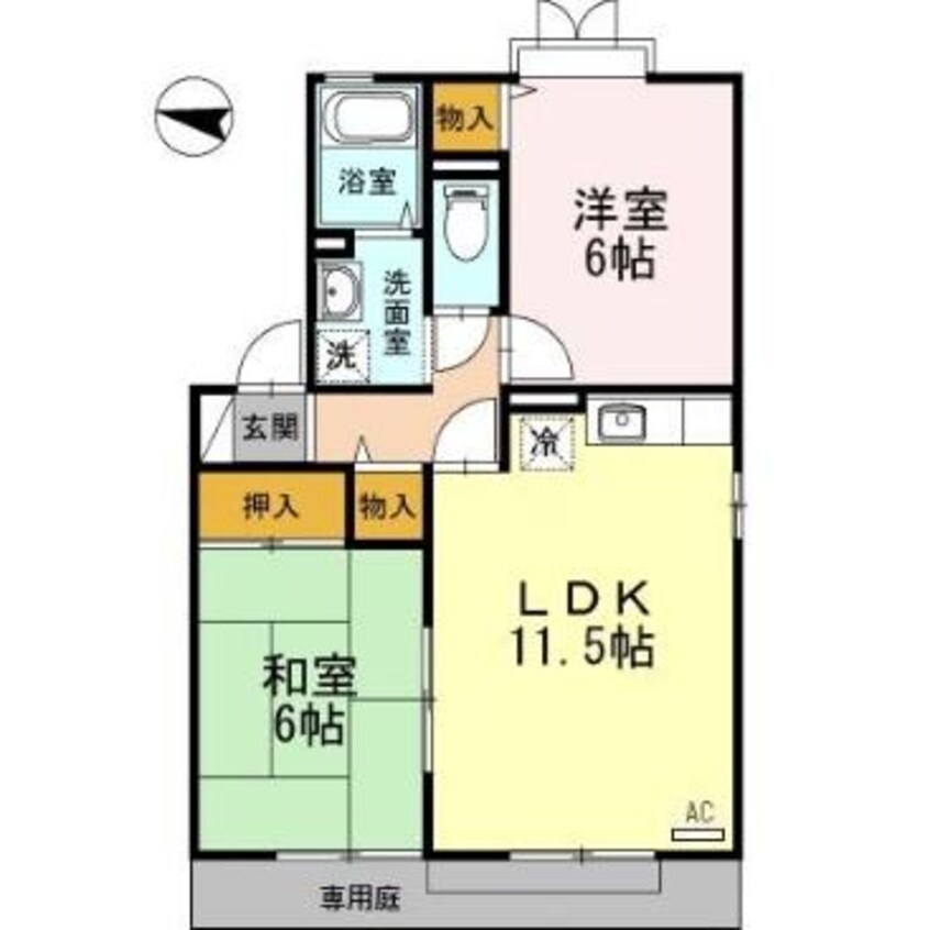 間取図 ﾎﾞﾝﾇ･ｼｬﾝｽⅡ